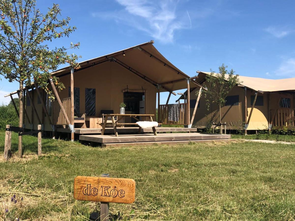 De Hazelaarshof Luxe Glampingtent Bij Natuurgebied De Millingerwaard Kekerdom Bagian luar foto